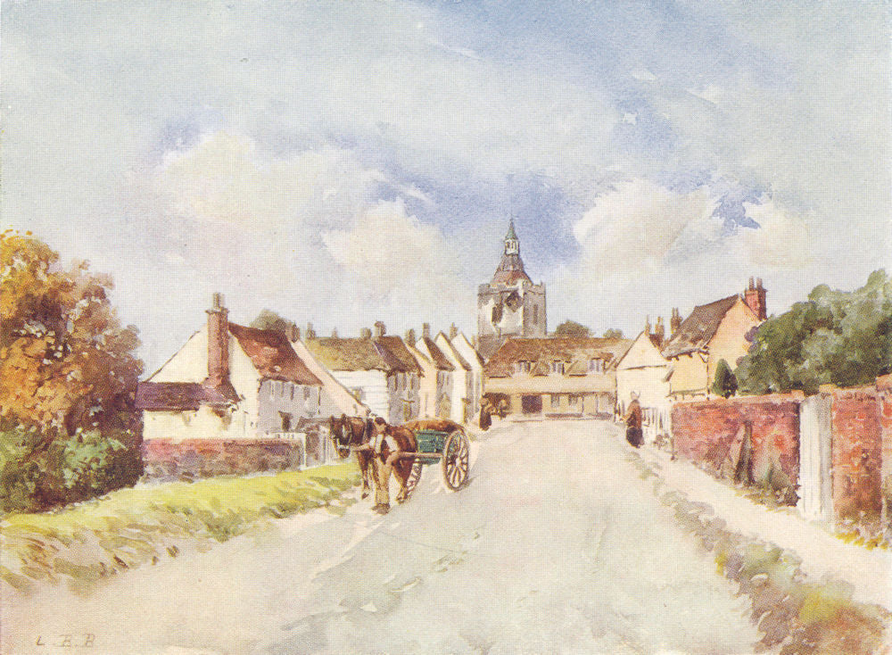 ESSEX. Felstead school 1909 old antique vintage print picture